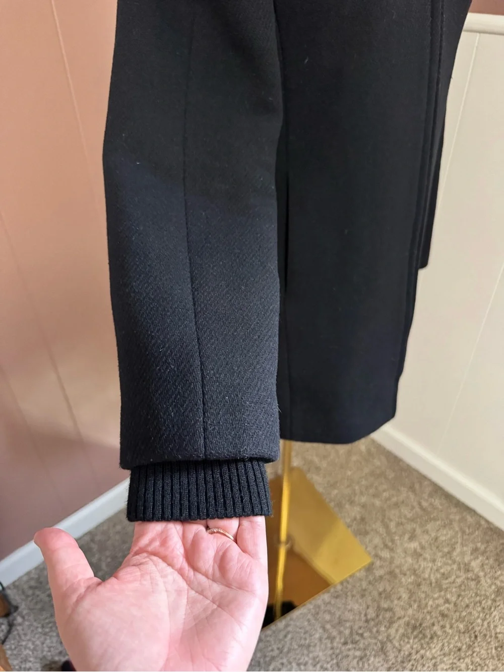 J. Crew Women’s Black Italian Wool Blend Lodge Coat - Picture 9 of 15